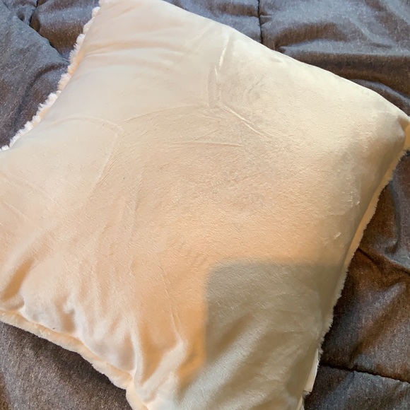 Large Furry Decorative Throw Pillow - Picture 4 of 5